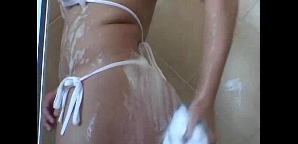  Busty Blonde Cutie Lets Us In On Her Shower Moments